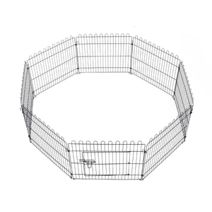 RECINTO PER ANIMALI A GABBIA IN ACCIAIO 158 X 61CM NERO