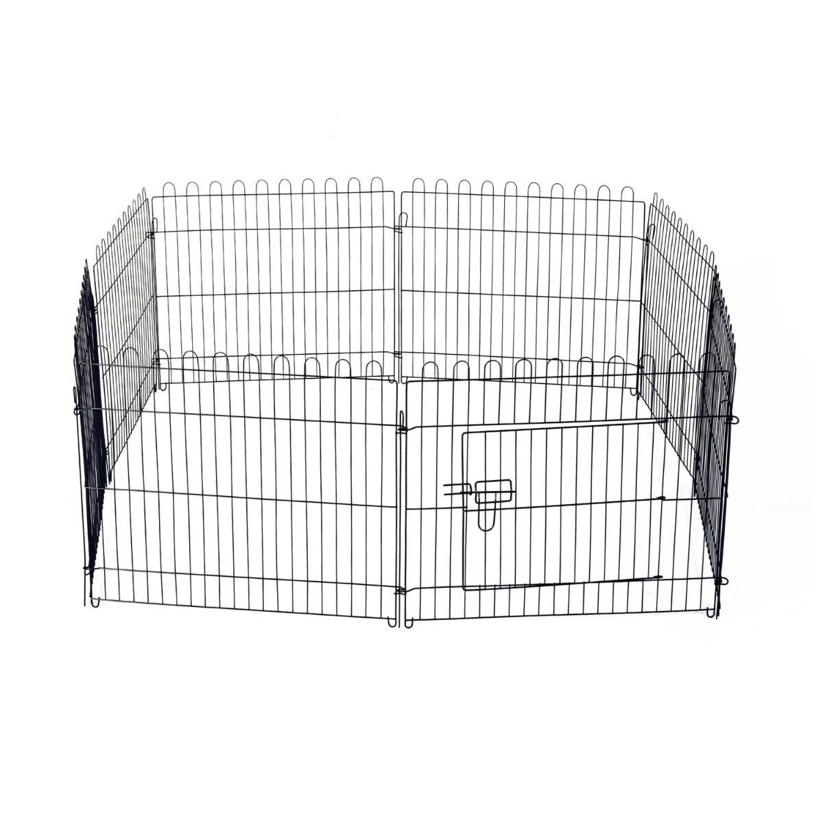 RECINTO PER ANIMALI A GABBIA IN ACCIAIO 158 X 61CM NERO