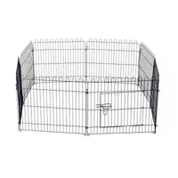 RECINTO PER ANIMALI A GABBIA IN ACCIAIO 158 X 61CM NERO