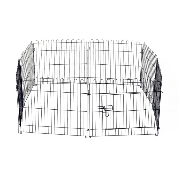 RECINTO PER ANIMALI A GABBIA IN ACCIAIO 158 X 61CM NERO