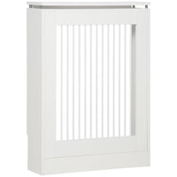 COPRITERMOSIFONE A DOGHE MODERNO IN MDF E ACCIAIO 60X18X84CM BIANCO