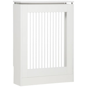 COPRITERMOSIFONE A DOGHE MODERNO IN MDF E ACCIAIO 60X18X84CM BIANCO