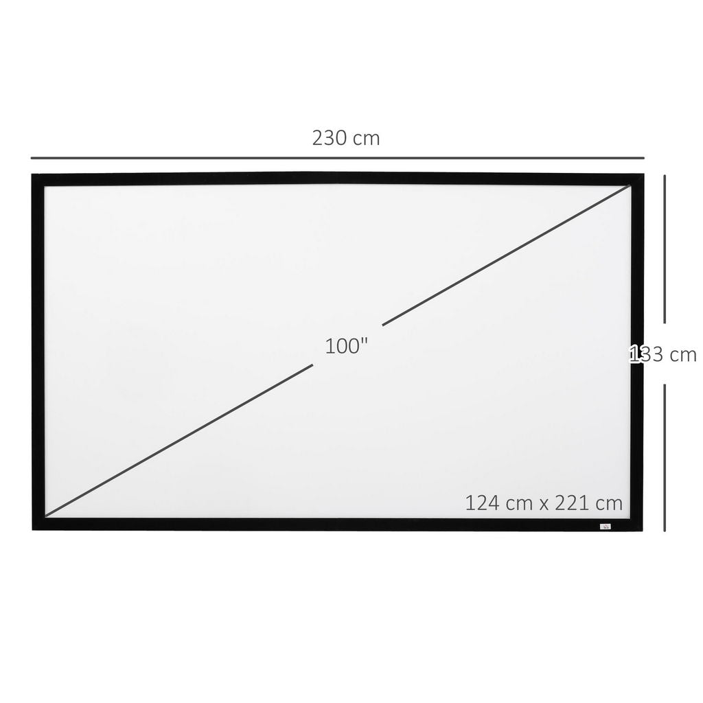 TELO PROIETTORE DA 100 POLLICI COMPATIBILE CON PROIETTORI LED E LCD - BIANCO