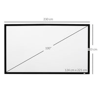 TELO PROIETTORE DA 100 POLLICI COMPATIBILE CON PROIETTORI LED E LCD - BIANCO