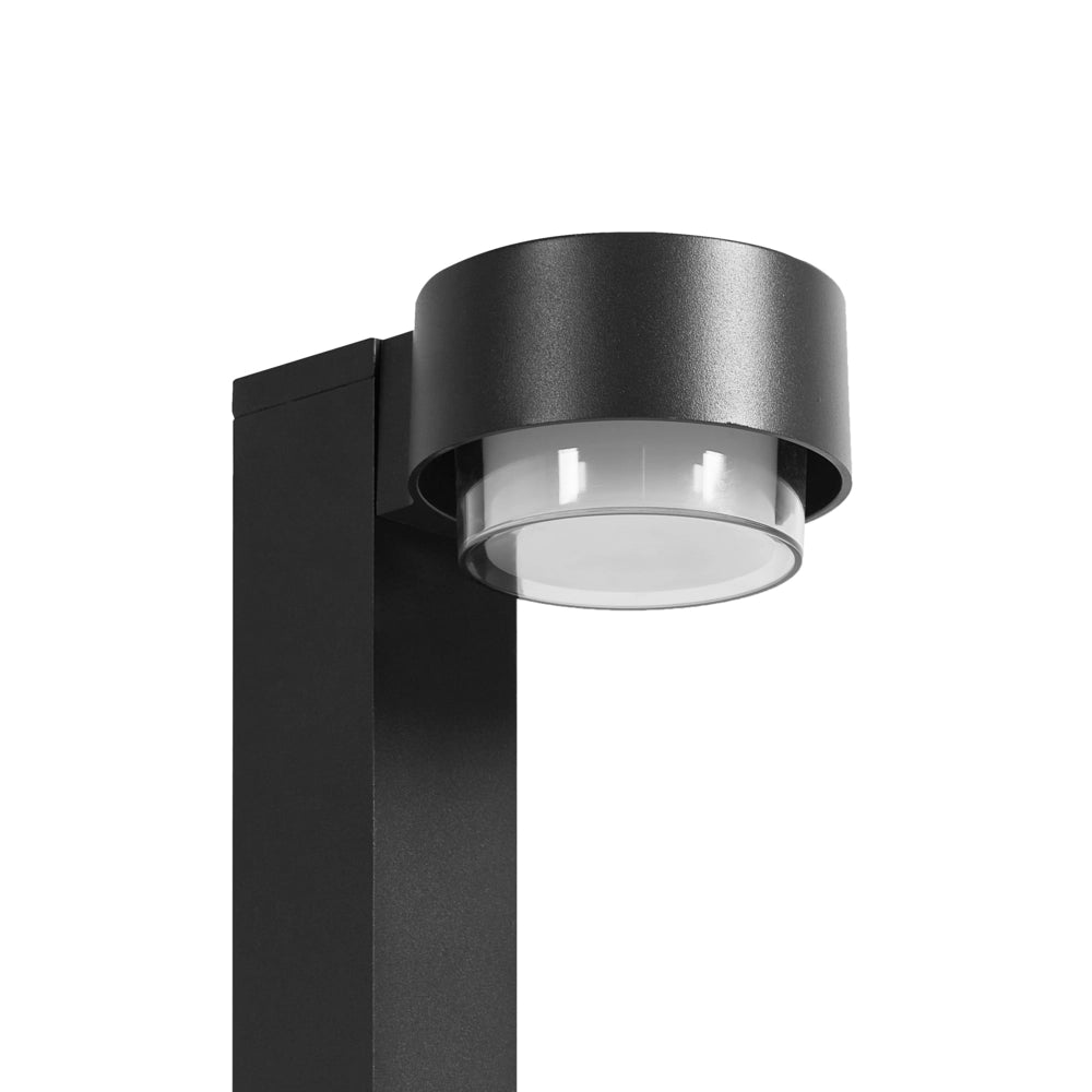 Lampada a paletto in alluminio nero, 60 cm, LED, per vialetti, illuminazione da giardino da esterno, design moderno