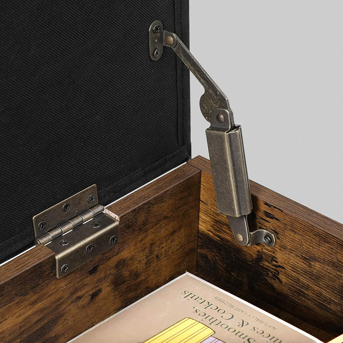 Scarpiera Valora con seduta LSB46BX in truciolato marrone rustico per corridoio