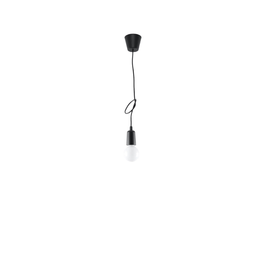 Lampada a sospensione Matero 1 nera E27 Pure Lume PU.0572