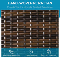 SET 2 LETTINI PRENDISOLE IN RATTAN PE CON CUSCINO E SCHIENALE 5 RECLINAZIONI, 196X60X22CM