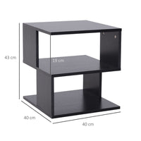 TAVOLINO DA SALOTTO IN LEGNO 40X 40 X 43CM IN COLORE NERO