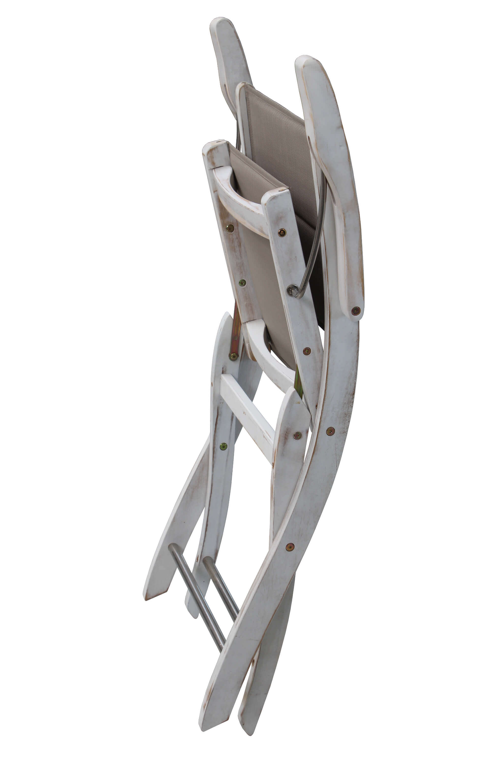 SEDIA ALEXA PIEGHEVOLE IN LEGNO DI ACACIA CON SEDUTA GRIGIA