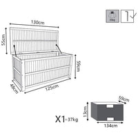 BAULE CONTENITORE IN LEGNO MASSICCIO DI ACACIA 130 X 55 X H59 CM OKX