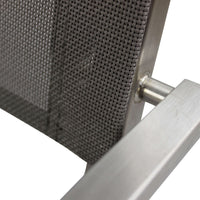 SEDIA FLORIDA IN ACCIAIO INOX E TEXTILENE IN COLORE GRIGIO