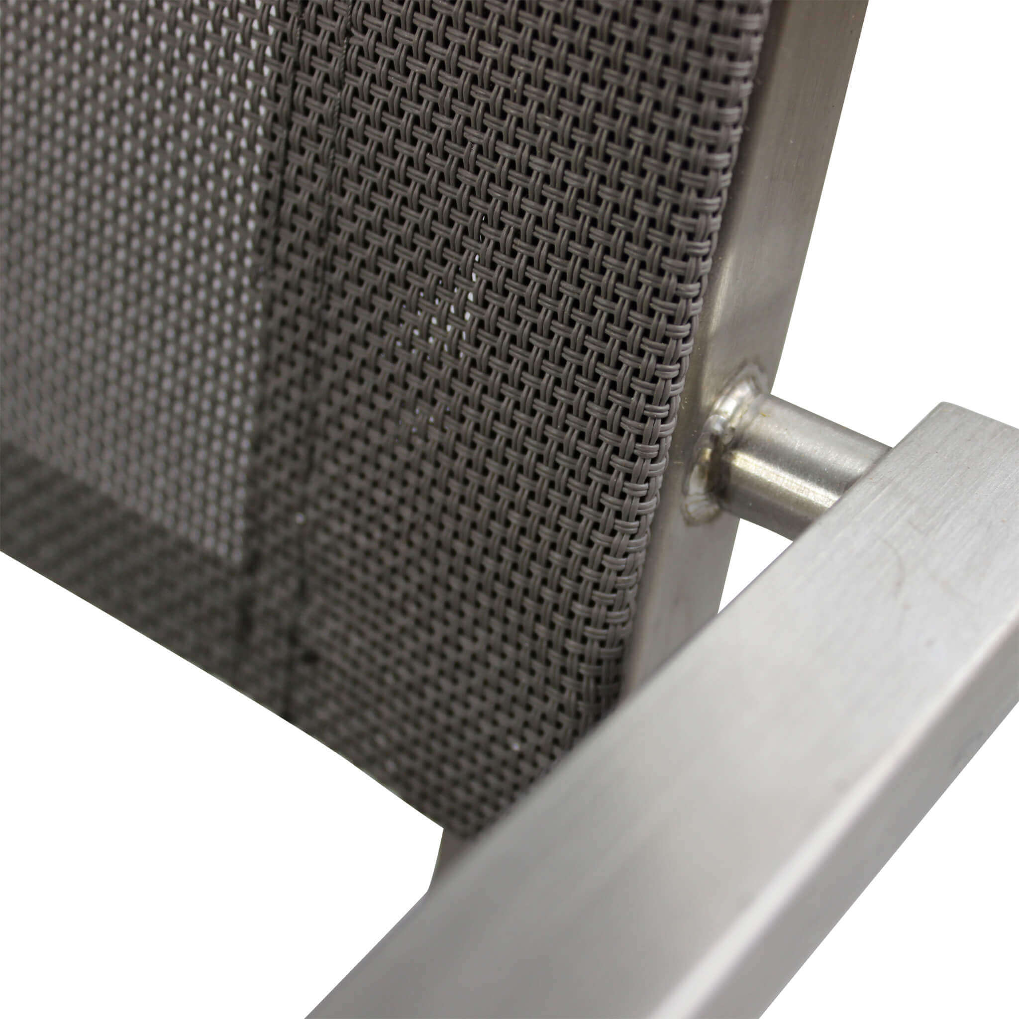 SEDIA FLORIDA IN ACCIAIO INOX E TEXTILENE IN COLORE GRIGIO