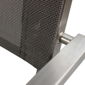 SEDIA FLORIDA IN ACCIAIO INOX E TEXTILENE IN COLORE GRIGIO