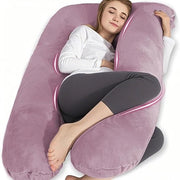 Cuscino per la gravidanza a forma di U, cuscino laterale con copertura, cuscino per l'allattamento, cuscino grande per la posizionamento, cuscino per donne e laterali
