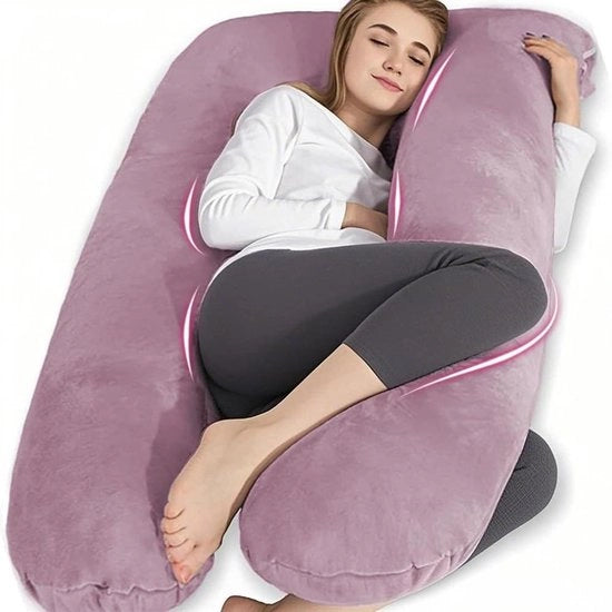 Cuscino per la gravidanza a forma di U, cuscino laterale con copertura, cuscino per l'allattamento, cuscino grande per la posizionamento, cuscino per donne e laterali