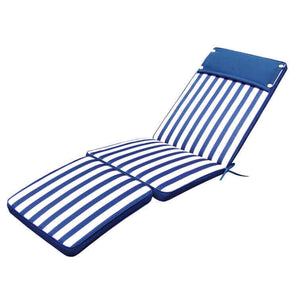 CUSCINO STEAMER DI COLORE BLU CON RIGHE BIANCHE 173 X 47 CM