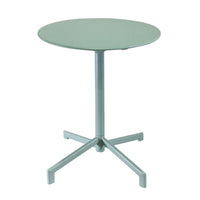 TAVOLO ALTO VEGA IN ACCIAIO TONDO 60 X H74 CM IN COLORE VERDE CHIARO