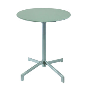 TAVOLO ALTO VEGA IN ACCIAIO TONDO 60 X H74 CM IN COLORE VERDE CHIARO