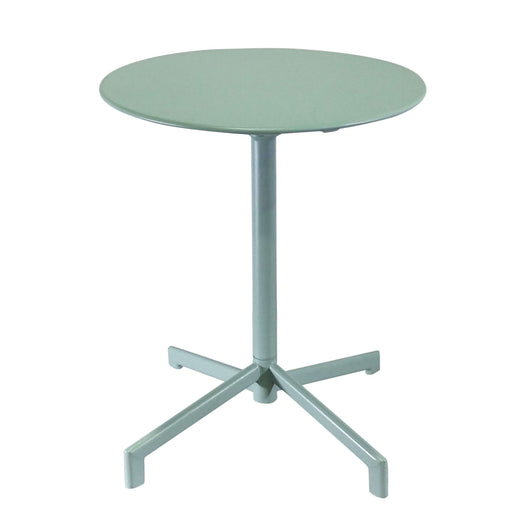 TAVOLO ALTO VEGA IN ACCIAIO TONDO 60 X H74 CM IN COLORE VERDE CHIARO