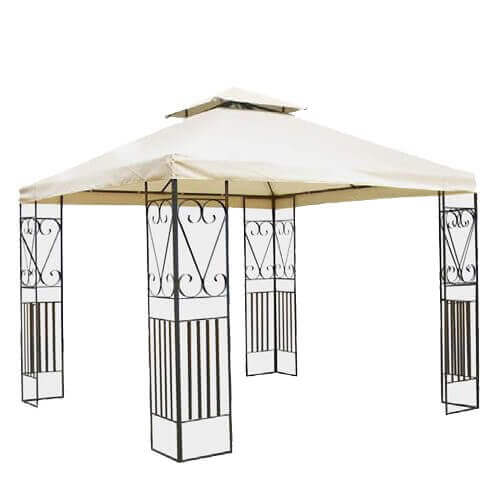 GAZEBO BOSTON CON STRUTTURA IN ACCIAIO 3 X 3 MT