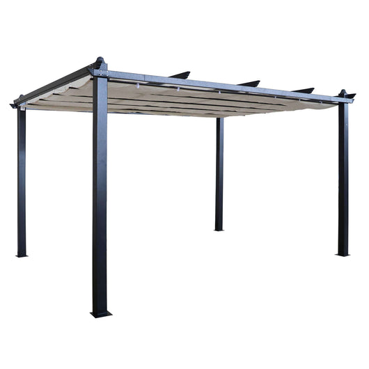 GAZEBO ASTORIA  ANTRACITE CON TELO BEIGE 3X4 MT