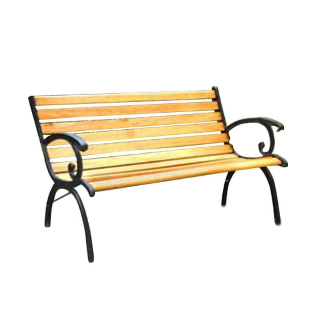 PANCHINA REAL REALIZZATA CON STRUTTURA IN GHISA E LEGNO 126 X 60 X H77 CM