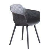 SEDIA A POLTRONA VANNES IN PLASTICA DI COLORE TAUPE 49,5 X 48,5 X H81,5 CM