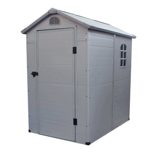 CASETTA HOME DA GIARDINO IN RESINA 134 X 192 X H204 CM IN COLORE GRIGIO