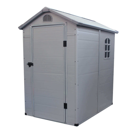 CASETTA HOME DA GIARDINO IN RESINA 134 X 192 X H204 CM IN COLORE GRIGIO