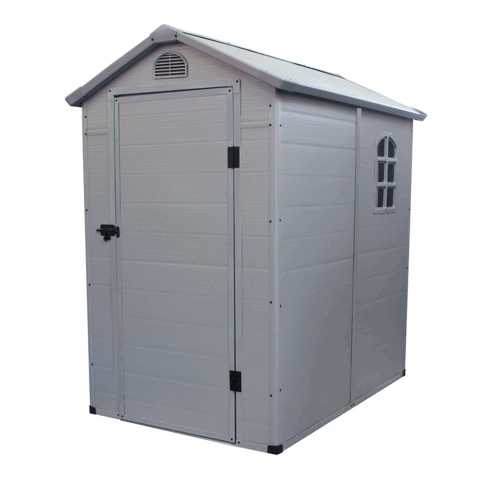 CASETTA HOME DA GIARDINO IN RESINA 134 X 192 X H204 CM IN COLORE GRIGIO