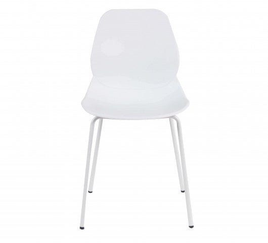 SEDIA STOCCARDA IN PLASTICA DI COLORE BIANCO 46 X 54 X H84 CM