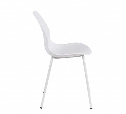 SEDIA STOCCARDA IN PLASTICA DI COLORE BIANCO 46 X 54 X H84 CM