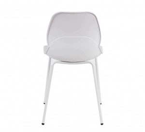 SEDIA STOCCARDA IN PLASTICA DI COLORE BIANCO 46 X 54 X H84 CM