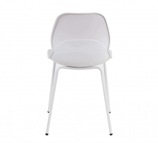 SEDIA STOCCARDA IN PLASTICA DI COLORE BIANCO 46 X 54 X H84 CM