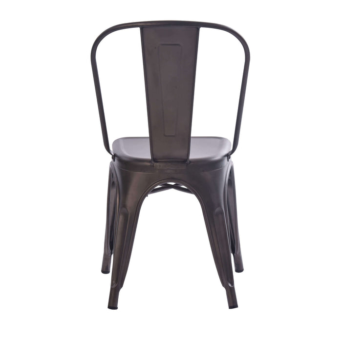 SEDIA GARDENA REALIZZATA IN ACCIAIO NERO 53 X 45 X H85 CM