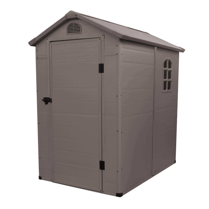 CASETTA HOME DA GIARDINO IN RESINA 134 X 192 X H 204 CM IN COLORE MARRONE