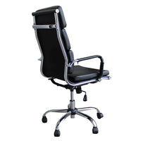 POLTRONA DA UFFICIO DOLLY IN ECOPELLE NERA CON DESIGN MODERNO