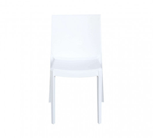 SEDIA PERLA IN COLORE BIANCO 55 X 47 X H82 CM