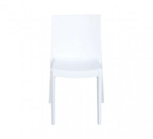 SEDIA PERLA IN COLORE BIANCO 55 X 47 X H82 CM