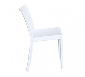 SEDIA PERLA IN COLORE BIANCO 55 X 47 X H82 CM