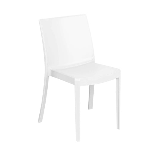 SEDIA PERLA IN COLORE BIANCO 55 X 47 X H82 CM
