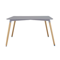 TAVOLO LIONE IN MDF E ABS 140 X 80 X H75 CM IN COLORE GRIGIO