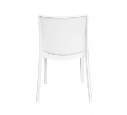SEDIA PERLA IN COLORE BIANCO 55 X 47 X H82 CM