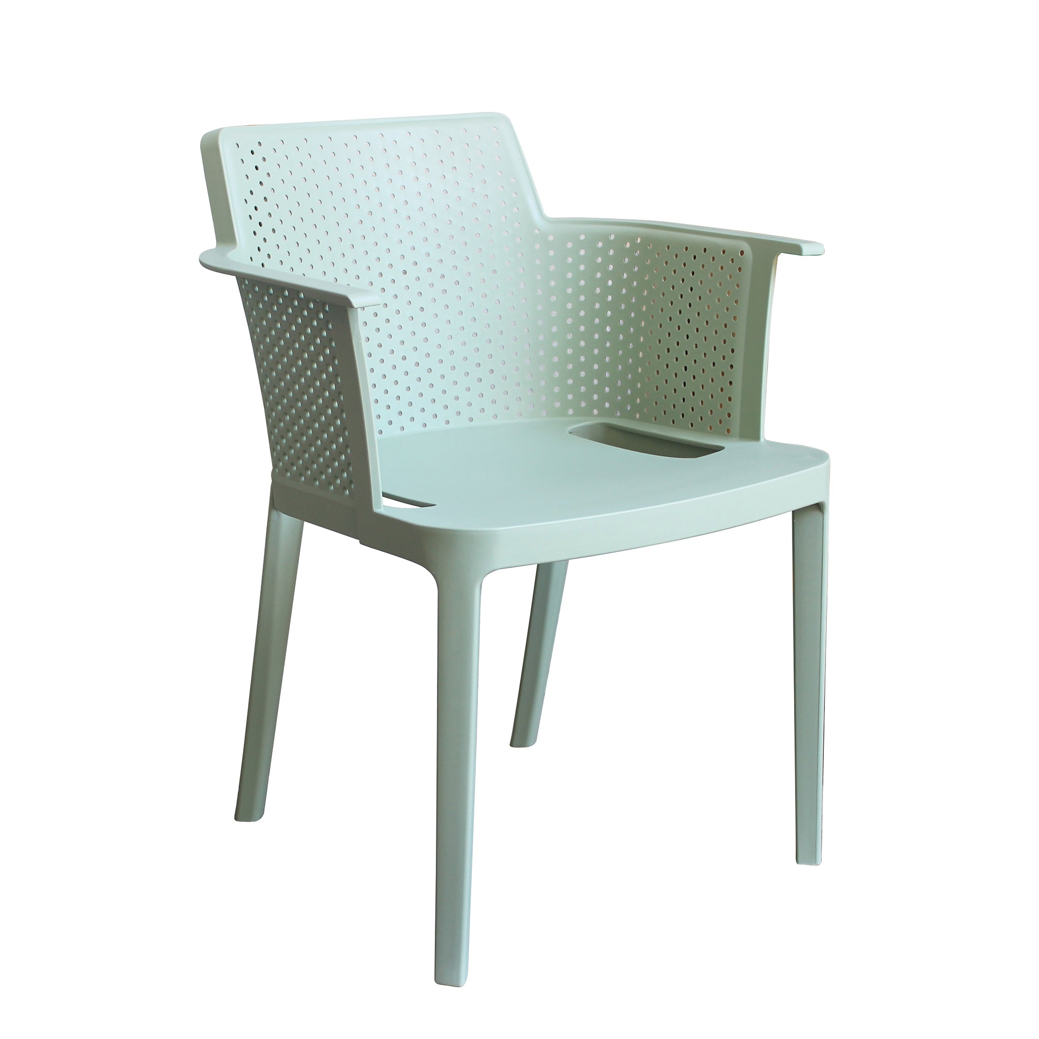 POLTRONA CATHY IN PLASTICA DI COLORE VERDE MENTA