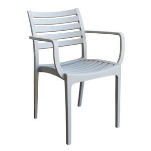 SEDIA EVELINE IN PLASTICA DI COLORE GRIGIO 57,5 X 45,5 X H83,8 CM