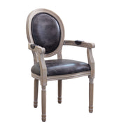 POLTRONA CONSTANCE IN ECOPELLE NERA DAL DESIGN VINTAGE