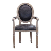 POLTRONA CONSTANCE IN ECOPELLE NERA DAL DESIGN VINTAGE