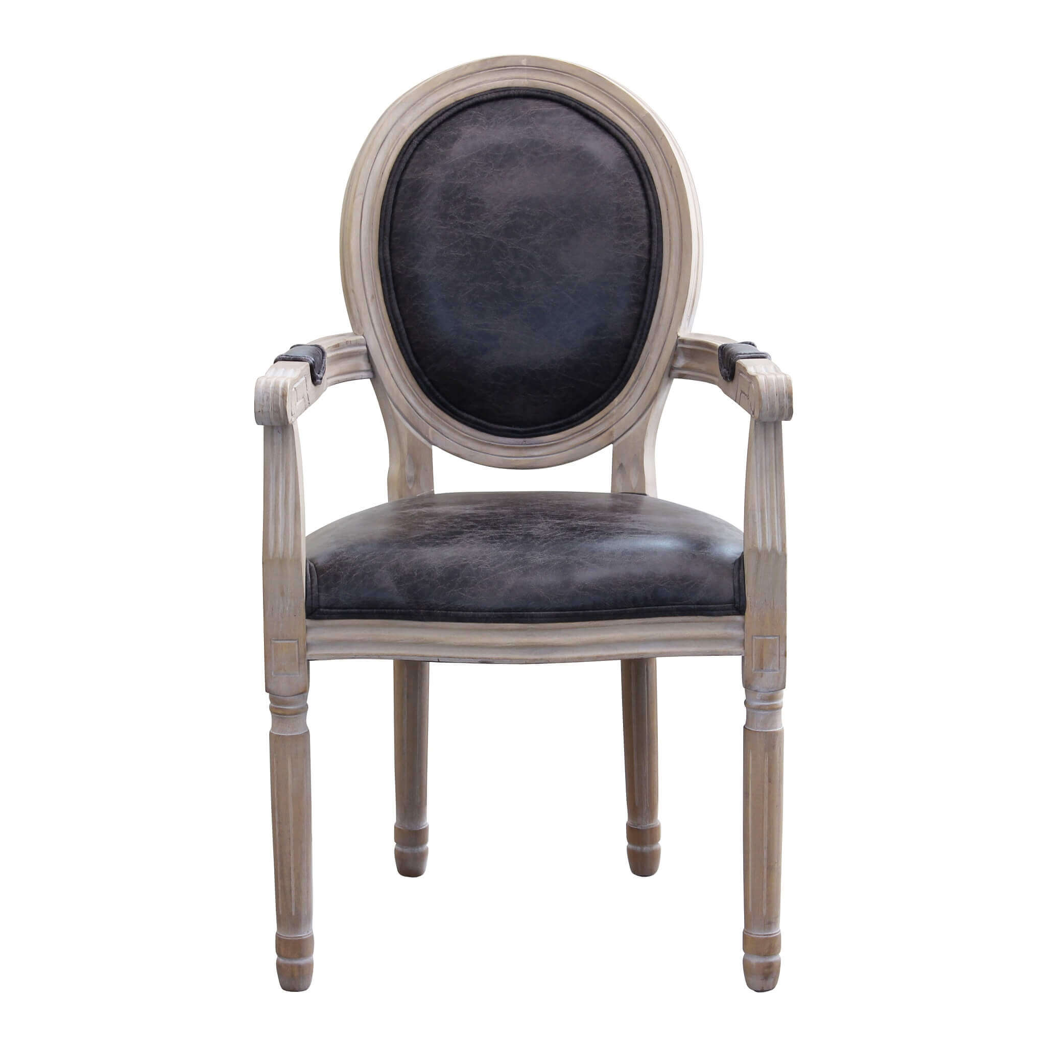 POLTRONA CONSTANCE IN ECOPELLE NERA DAL DESIGN VINTAGE