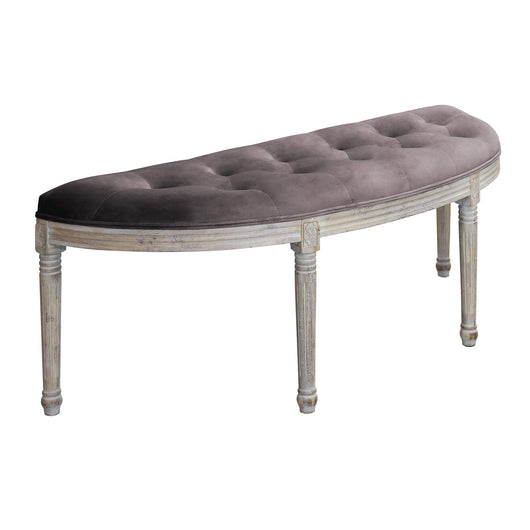 PANCA MARGI IN IN VELLUTO VINTAGE DI COLORE TAUPE